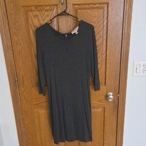 Philosophy Charcoal Midi Scoop Neck Dress